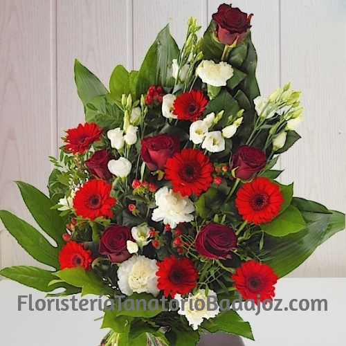 Ramo funerario rosas y lisianthus, Rosas para Funeral