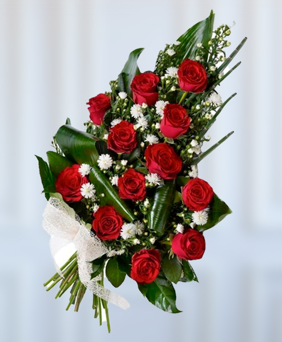 Ramo de 12 rosas rojas